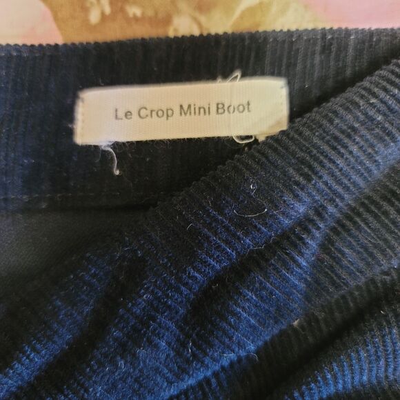 Frame Deep Dive Blue Corduroy Le Crop Mini Boot Womens Size 25 - Picture 5 of 13